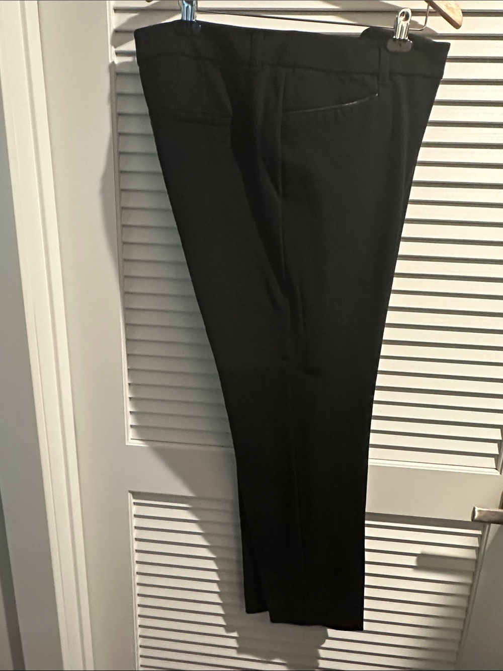 NWOT Charter Club Women’s Black Dress Pants with Faux Leather trimmed pockets.